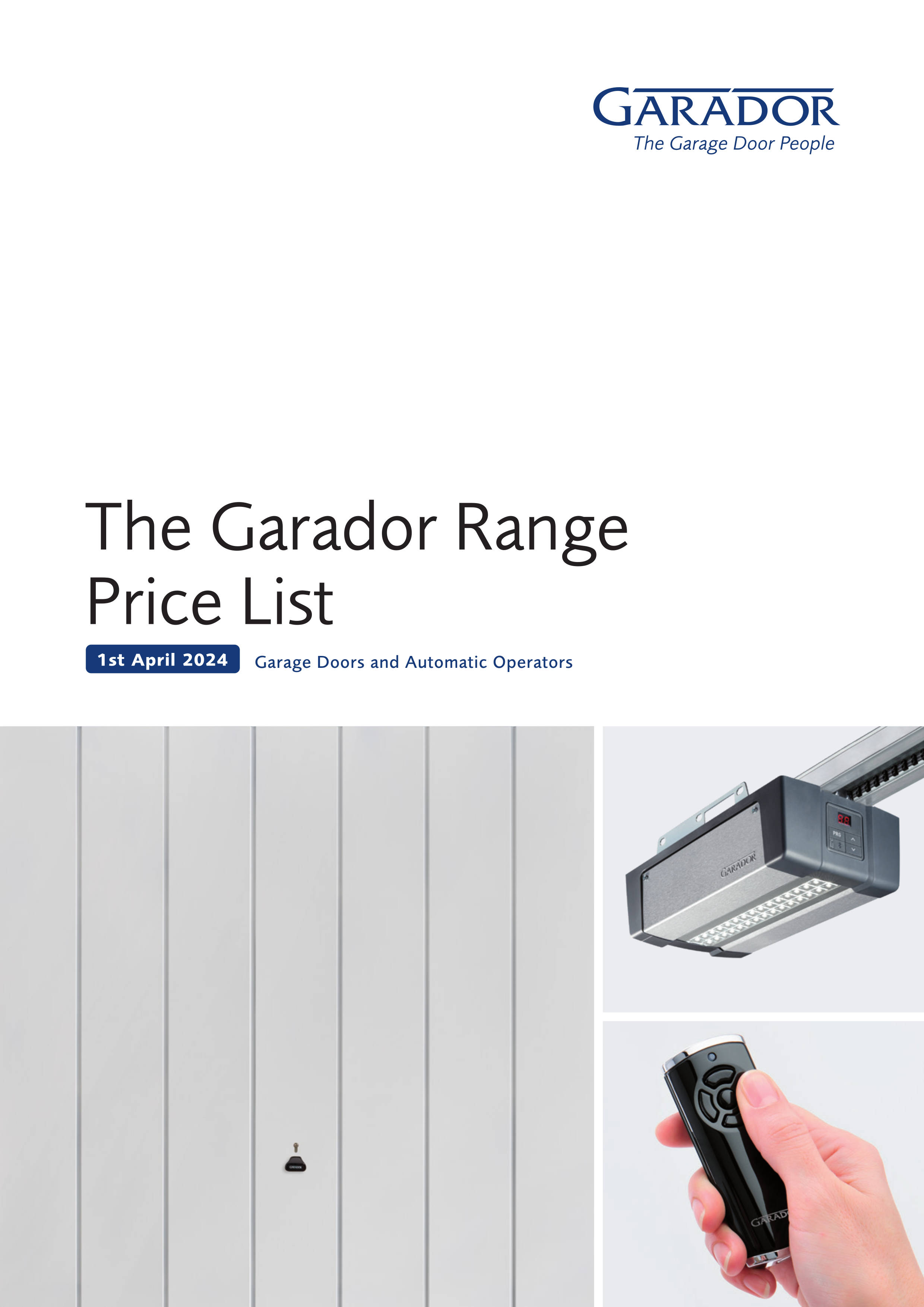 The Garador Range Price List